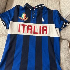 Vintage y2k chief keef Polo by Ralph Lauren  Blue Italia Shirt